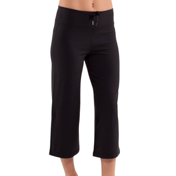 Lululemon Relaxed Fit Crop II Black Spandex Wide Leg Rel: 11/2011 Women's size 8 - Picture 3 of 11